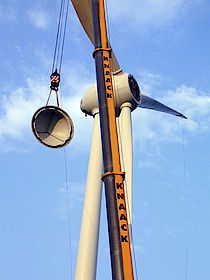 Bau der Windkraftanlage Wuppertal-Korzert